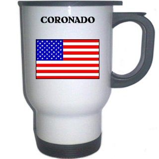 US Flag   Coronado, California (CA) White Stainless Steel