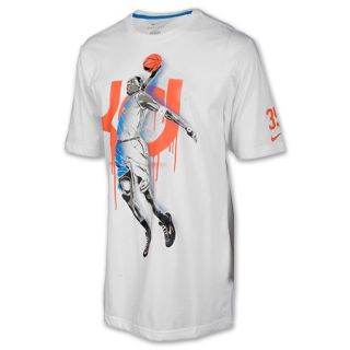 Mens Nike Kevin Durant Hero Tee Shirt White/Orange