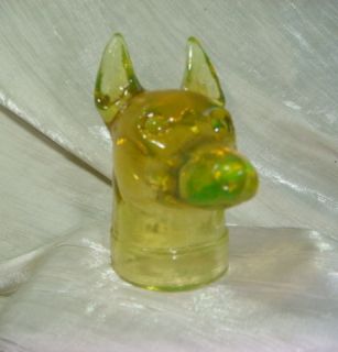 Boyd Doberman Pinscher Dog Head Honey Glass Dobe