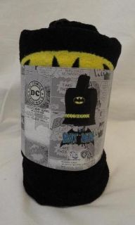 DC Comics Originals Batman Hooded Bath Towel for Kids 4 7 Black Yellow