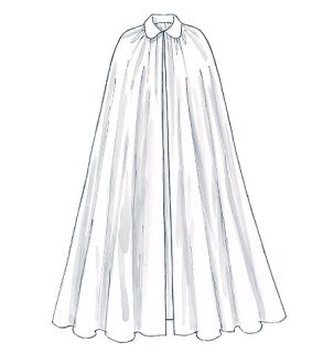 Capulet Costume Hooded Cloak Cape Pattern SM Med