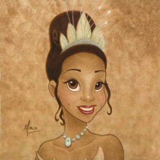 Princess Tiana   Disney Fine Art Giclee by Mike Kupka