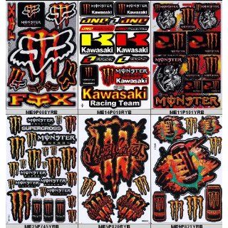 ME Motocross Graphic Sticker/Decal 6 Sheets Red Set#2