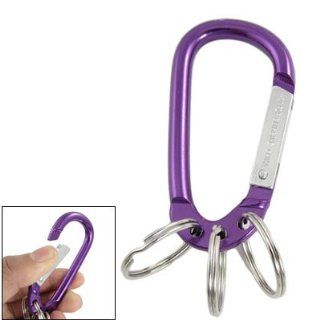 Purple Aluminum Carabiner Clip Hook Split Key Ring Chain