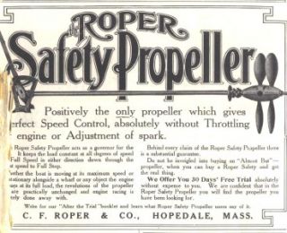 1909 E Ad Roper Safety Propeller Hopedale