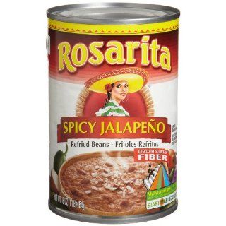 Rosarita Spicy Jalapeno Refried Beans, 16 Ounce Cans (Pack of 24
