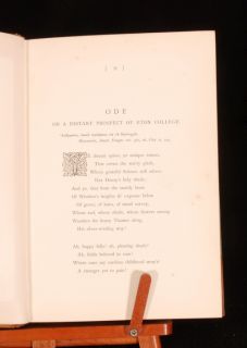1907 Poems Thomas Gray Eton Presentation Binding