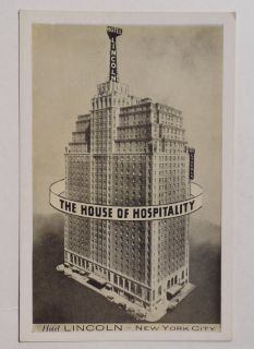 1930s Hotel Lincoln 44th to 45th STS 8th Avenue NYC NY