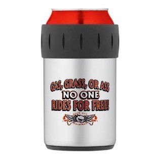 Thermos Can Cooler Koozie Gas Grass or Ass No One Rides