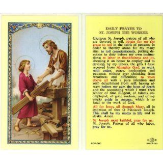 St. Joseph the Worker Daily Prayer Holy Card (800 301