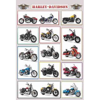 Harley Davidson Motorcycles Big Bike Sport Classic Model Poster Rare