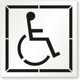 Handicap Parking (With Graphic) Stencil, 48 x 48 Office