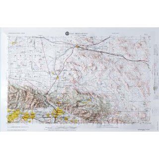 SAN BERNARDINO REGIONAL Raised Relief Map in the state of