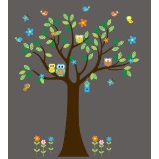 Baby Nursery Wall Decals Forest Woodlands Owls Childrens