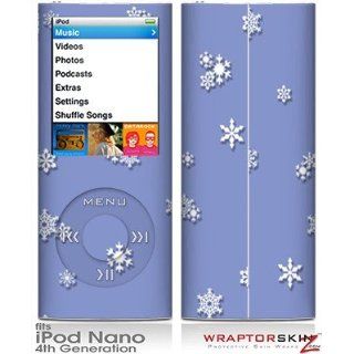 iPod Nano 4G Skin   Snowflakes Skin and Screen Protector