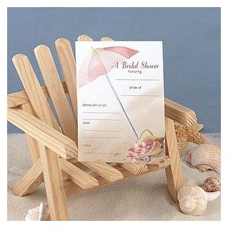 Beach Umbrella Bridal Shower Invitations (25 cards and