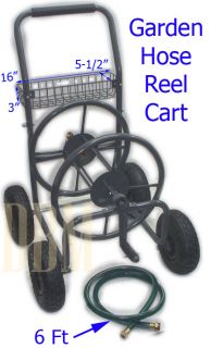 Portable Mobile Garden Hose Reel Cart with Wheels 225 ft x 5 8 Inch