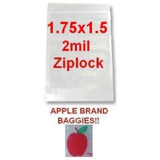  2mil Clear Ziplock Bags 1,000 Baggies 1.75x1.5 