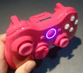 New Custom Hot Pink Xbox 360 Wireless Controller with White ABXY