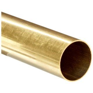 Brass C260 Seamless Round Tubing, 1/4 OD, 0.222ID, 0.014 Wall, 12
