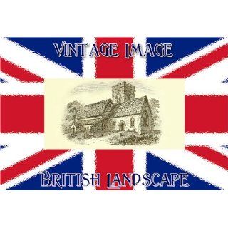Pack of 12, 7cm x 4.5cm Gift Tags British Landscape