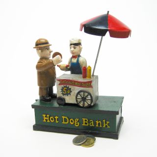Hot Dog Stand Novelty Collectible Die Cast Iron Vintage Replica
