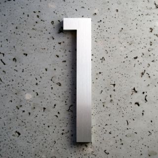 Modern House Number Aluminum Modern Font Number One 1