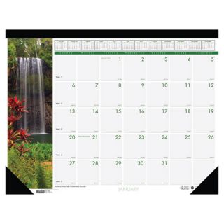 House of Doolittle Photographic Monthly Desk Pad Calendar Waterfalls