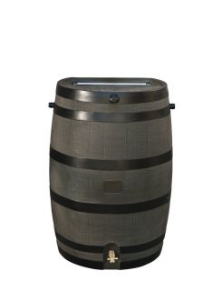 Home Accents 50 Gallon Rain Water Collection Barrel Storage Brass