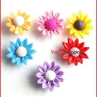 24 Bulk Mixed Fimo Flower Polymer Clay Spacer Bead B887