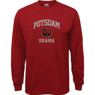 SUNY Potsdam Bears Cardinal Red Drama Arch Long Sleeve T Shirt