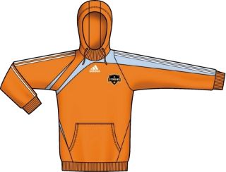 New Adidas Fleece Hoody Houston Dynamo Orange Sky Men