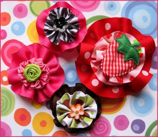 How to Make Boutique YoYo Ruffles Hair Flower Bows Instructions PDF
