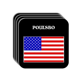 US Flag   Poulsbo, Washington (WA) Set of 4 Mini Mousepad