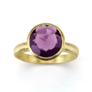 Betty Carre Created 3 Carat Amethyst Ring 18K Gold Clad Jewelry