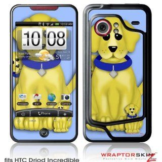 HTC Droid Incredible Skin   Puppy Dogs on Blue by
