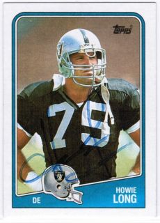 Howie Long Signed 1988 Topps Card Autograph Raiders Auto