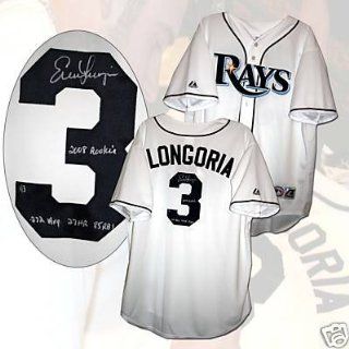 Evan Longoria Autographed Tampa Bay Rays Jersey   2008
