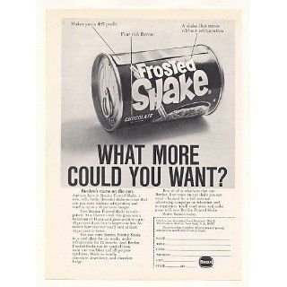 1968 Borden Frosted Shake Can Vending Trade Print Ad Home
