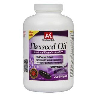 Members Mark Flaxseed Oil 1300 Mg, Softgels, 300 Count