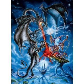Glow in the Dark Blue Dragon Jigsaw Puzzle 100pc Toys