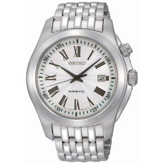Seiko Mens SKA467P1 Kinetic Silver Watch Watches 