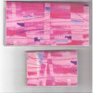 Checkbook Cover Debit Set Funky Pink Fragment Everything
