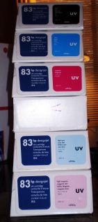 HP 83 UV Inks C4940A C4941A C4942A C4943A C4944A C4945A DesignJet