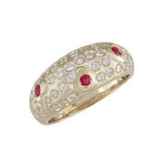 Carti   size 4.00 14K Gold Ruby & Diamond Ring Jewelry 