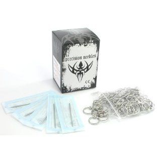 100 STERILE NEEDLES AND 100 CAPTIVE BEAD RINGS 14g 16g 5