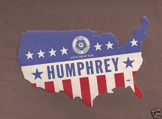 Hubert Humphrey vs Richard Nixon USA Map Campaign Decal