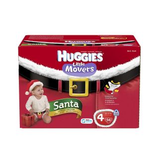 Huggies Santa Little Movers Diapers 56ct Size 4