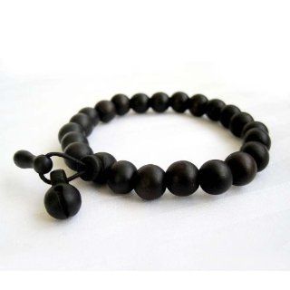 Dark Wood Beads Tibetan Buddhist Wrist Mala Bracelet for