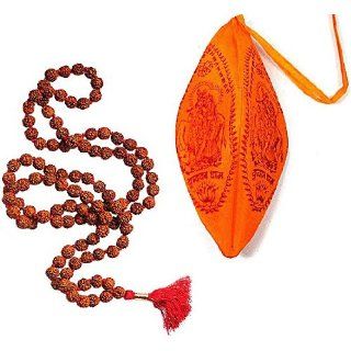 MANTRA MEDITATION SET ~ Rudraksha 108 Mala Prayer Beads w
